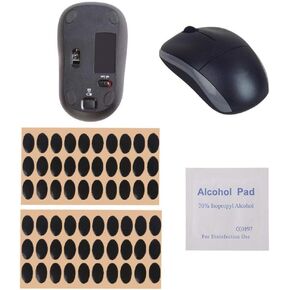 60pcs Black Mouse Feet Sticker Mouse Skates Pads Replacement Mouse Feet for M215 / M310 / M325 Mouse Pads and Wrist Rests