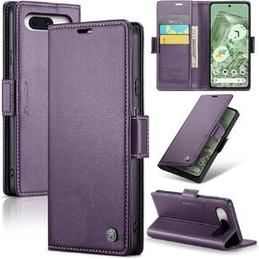 HAII Flip Wallet Case for Google Pixel 8a, with RFID Blocking Credit Card Slot Kickstand Magnetic Closure Protective Phone Cover Women Men for Google Pixel 8a (Black)