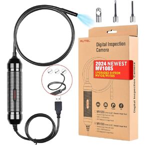 Autel MaxiVideo MV108S Borescope Inspection Camera, 2024 Upgrade of MV108/ MV105 Endoscope, 8.5mm Waterproof Image Head, 2MP HD Camera, 1920 x 1080, Work with All Autel Scanners, such as MaxiCOM MK808