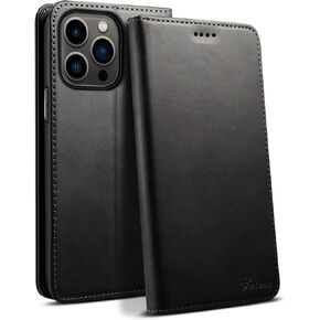 Case for iPhone 15 Pro,Luxury PU Leather Wallet Folio Phone Case with Kickstand Card Holder Magnetic Flip Shockproof Protective Cover for iPhone 15 Pro (6.1 inch), Khaki