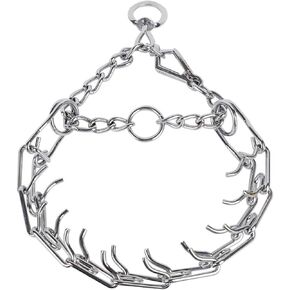 Adjustable Dog Collar Steel Prong No Pull Pinch Collar Dog Treaining Collar with Heavy Duty Quick Release Clip One-Handed Quick Release Snap! Leash Training Not Chaining Please.