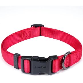Classic Nylon Adjustable Dog Collars,Soft and Smooth Regular 1 Inch Wide Dog Collars with Quick Release Buckle for Large Dogs. (Large, Living Coral)