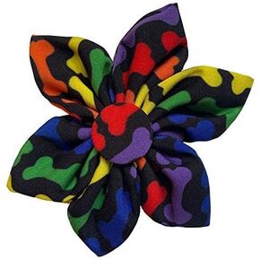 Huxley & Kent Pet Pinwheel | Unity (Large) | Pride Velcro Collar Accessory for Dogs/Cats | Bow Collar Attachment | Cute, Comfortable Accessory | H&K Pinwheel for Pets