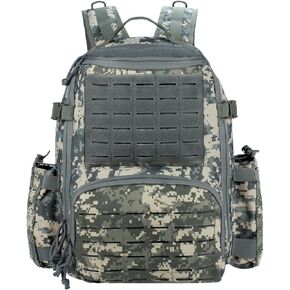 BOMTURN Large Tactical Backpack Waterproof: 50L Molle Military Bag Men Army 3 Day Bug Out Bag Rucksack With Bottle Holders