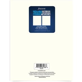 Filofax Notebook Ruled Paper Refill, 10.875 x 8.5 inches, 32 Sheets (B112008U)