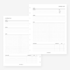 Classic Happy Planner Meeting Notes Planner Insert Agenda Refill for 9-Discs Discbound Notebook 7 x 9.25