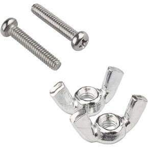 20 Sets Kit304 Stainless Steel Screw Phillips Head Screw Bolt 20 Sets M5 Butterfly nut.(M5X35 Bolt and Wing nut)