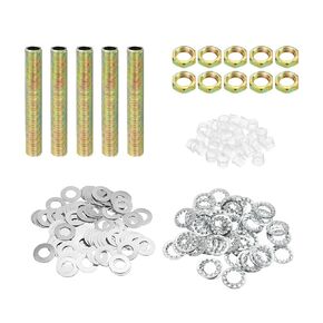 PATIKIL 1/8IP Thread 2.56" Lamp Pipe Kit with Lock Nuts Washers, 1 Set Fasteners Assortment Hardware for Chandelier Ceiling Light DIY, Zinc Plating