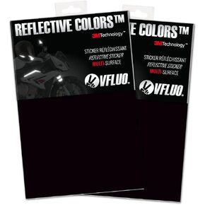 VFLUO - Reflective Sticker Sheet for Bike, Motorcycle, Scooter, Helmets, Stroller/Multi-use - DIY Adhesive Board - 3M Technology - High Visibility - Discreet - Optimised Adhesion