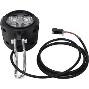 أضواء سكوتر كهربائي، مصباح أمامي سكوتر كهربائي، 10 بوصة عالمي 12 إلى 72 فولت 2 في 1 مصباح أمامي للدراجة سهل التركيب وإزالة المصباح الأمامي للدراجة لملحقات ركوب الدراجات in Kuwait