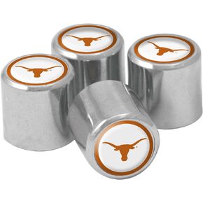 NCAA Texas Longhorns Metal Tire Valve Stem Caps, 4-Pack