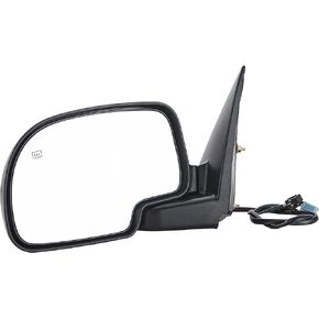 Side View Mirror Replacement Fit for 2003-2006 Chevy Silverado 1500 2500 HD 3500 HD,GMC Sierra 1500 2500 HD,GMC Yukon/Yukon XL 1500 Black Power Adjusted Heated Manual Folding Driver Side