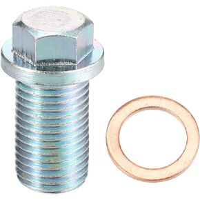 X AUTOHAUX 1 Set M14x1.5 Car Engine Oil Drain Plug with Washer A1119970330 for Mercedes-Benz C320 2001-2005 Steel Silver Tone