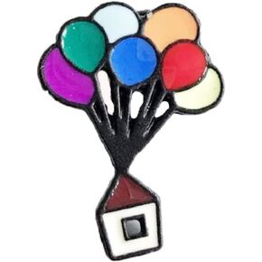 Flairs New York Premium Handmade Enamel Lapel Pin Brooch Badge (Up Balloons House, 1 Pin)