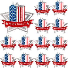September 11th Twin Towers Lapel Pin Memorial Pentagon Shaped Commemorative Lapel Pin Never Forget Holocaust Pin for Lapel Jacket Hat Backpack Honor Victims 9/11 Remembrance, 1.4 Inch