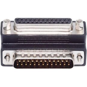 Xiwai DB25pin LPT AES/EBU ذكر الجوز إلى أنثى المسمار تمديد محول مهايئ مسلسل DB موصل DSUB موازية لأسفل 90 درجة بزاوية