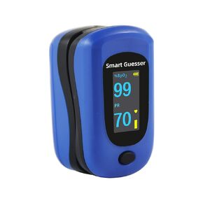 Pulse Oximeter Fingertip Blood Oxygen Saturation Monitor, Heart Rate/Spo2 Oximeter With OLED Screen, AAA Batteries, Lanyard And Protection Bag, Blue