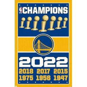Trends International NBA Golden State Warriors - Champions 22 Wall Poster, 22.375" x 34", Premium Unframed Version