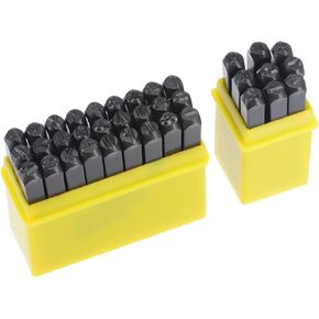 uxcell 3/16" (5mm) Number and Letter Stamp Set, A-Z & 0-9 Punch Press Tool for Metal Plastic Wood Leather