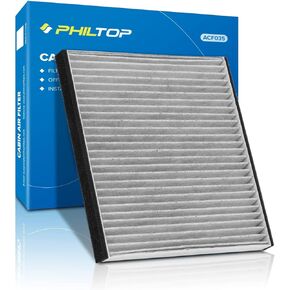 PHILTOP Cabin Air Filter, Replacement for CF10132, Camry, Avalon, Solara, Sienna, ES330, RX350, GX470, RX400H, Premium Cabin Filter with Activated Carbon Filter, Pack of 1