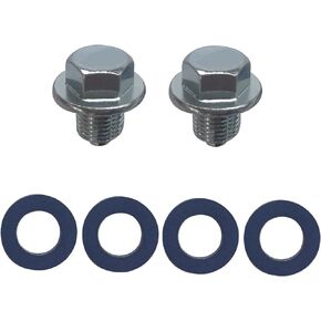 Sump Drain Nut Bolt, Magnetic Oil Drain Plug with Gaskets, Universal for Most Cars Ford Motorcycle Boat Leak-proof Replacement (M12x1.25)
