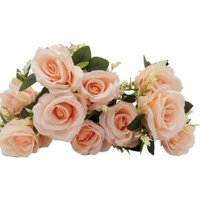 AnotherGifts 10pcs Artificial Silk Rose Flower Bouquet Home Decor Wedding Party Long Stem for DIY GardenTable Centerpiece (Royal Blue) - Exclusive Style…