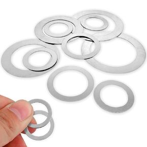 Steel Shims - Metal Flat Washers for Precise Fit - RC Shims - M8 Washers (M8 x 14 x 1,0 mm, 10 Units)