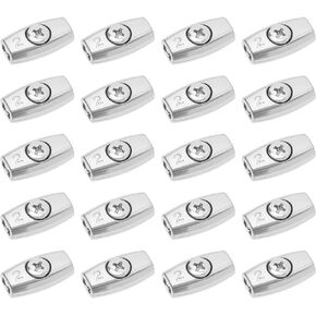 10pcs Wire Rope Clips Galvanised Steel Egg Shape Cable Clamp Suitable for Diameter 4mm Steel Cable Rope Double Hole 32.5mmx19.5mm