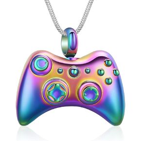 shajwo Game Controller Urn Necklaces for Ashes for Women Men GamePad Cremation Jewelry for Ashes Memorial Human Ashes Pendant