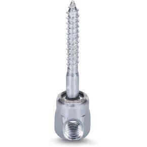 Sammys 8020957-25 1/4 x 1'' Horizontal Rod Anchor Super Screw with 3/8 in. Threaded Rod Fitting, for Wood (Pkg.=25) , Zinc