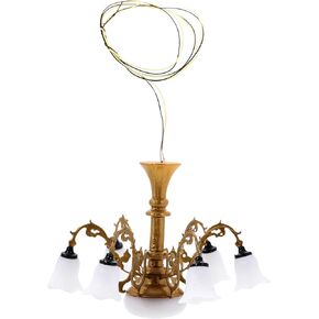 Angoily Miniature Ceiling Lamps, Mini Dollhouse Chandelier Light, Dollhouse Ceiling Light Model, Miniature Ceiling Lighting for Doll House Decoration Accessories