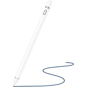 Stylus Pens for Touch Screens, Active Pencil Smart Digital Pens Rechargeable Fine Point Stylist Compatible with Apple iPad and Other Tablets (White)