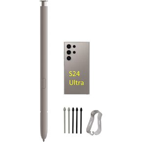 Galaxy S24 Ultra S Pen [4096 Pressure Sensor] Replacement for Galaxy S24 Ultra 5G Touch Stylus Pen [NO Bluetooth] with 5xTips/Nibs (Gray)