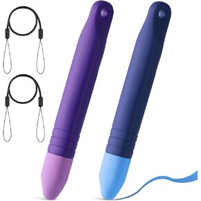 2Pcs Kids Stylus Pen for ipad, Stylus for Kids with Tethers, Anti-Rolling Tablet Stylus for Kids Compatible with iPad, iPhone, Tablets, Kindle and All Touch Screen Devices