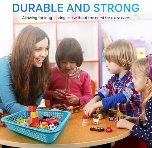 30 Pack A4 Size Classroom Storage Baskets Paper Organizer Basket Colorful Organization Storage Trays Mesh Bin for Teacher Classroom Office Home Basket Tray in Saudi Arabia