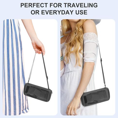 LEAGERA Compact Travel Umbrella with Case - Mini Umbrella for Purse, Small Lightweight &Tiny Design Perfect for Parasol Outdoor Sun&Rain Umbrellas, Black in Kuwait