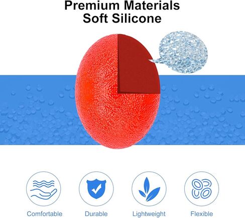 supregear Hand Exercise Ball, 3Pcs Hand Grip Strength Trainer Squeeze Balls for Hand Flexibility Recovery Sports Massage Rehabilitation Grip Strength Ball Hand Wrist Trainer with Different Hardness in Kuwait