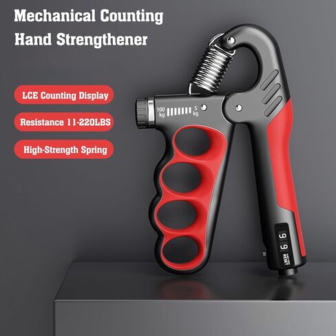 Grip Strength Trainer Kit-2 Pack for Arm,Finger,Wrist, Ergonomic Designed Hand Exerciser with Adjustable Resistance 11-220LBS(5-100KG),Stress Relief Silicone Grip Hand Strengthener Ring 70-80LBS in Saudi Arabia
