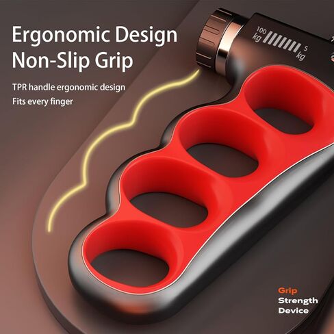 Grip Strength Trainer Kit-2 Pack for Arm,Finger,Wrist, Ergonomic Designed Hand Exerciser with Adjustable Resistance 11-220LBS(5-100KG),Stress Relief Silicone Grip Hand Strengthener Ring 70-80LBS in Saudi Arabia