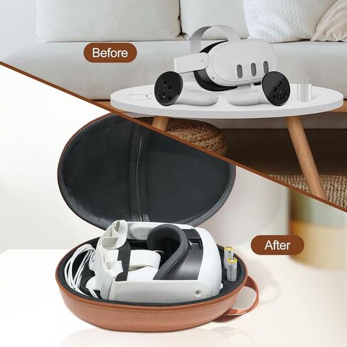 JOYTORN Carry Case Compatible with Meta Quest 3,Hardshell Storage Travel Case for Quest 3 Headset and Controllers Accessories-(Not for Elite Strap) in Kuwait