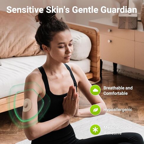 رقعات لاصقة Dexcom G7 - 20 قطعة من رقعات Dexcom G7 المقاومة للماء وجيدة التهوية مع غطاء صلب، حماية متعددة الطبقات لمدة تزيد عن 10 أيام، علبة مفصلية ممتازة (أسمر ضارب للصفرة) in Kuwait