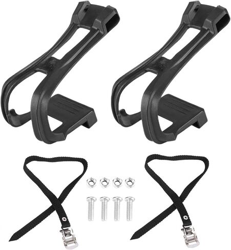 RiToEasysports Toe Clip, 1 Set Cycling Bike Toe Clip Toe Pedal Clips and Straps for Fixie Road Bike Non Slip Bike Pedal Straps Toe Clips for Bike Pedals in Saudi Arabia