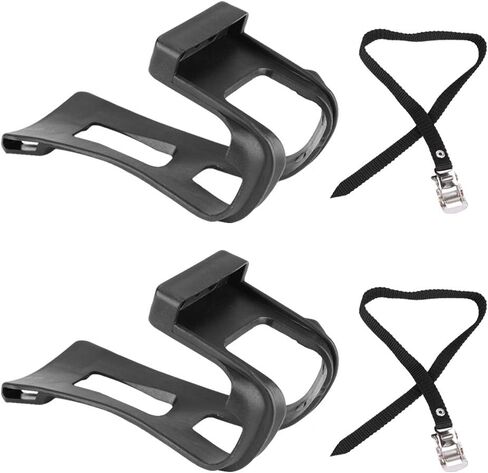 RiToEasysports Toe Clip, 1 Set Cycling Bike Toe Clip Toe Pedal Clips and Straps for Fixie Road Bike Non Slip Bike Pedal Straps Toe Clips for Bike Pedals in Saudi Arabia