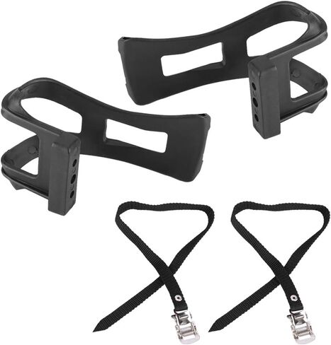 RiToEasysports Toe Clip, 1 Set Cycling Bike Toe Clip Toe Pedal Clips and Straps for Fixie Road Bike Non Slip Bike Pedal Straps Toe Clips for Bike Pedals in Saudi Arabia
