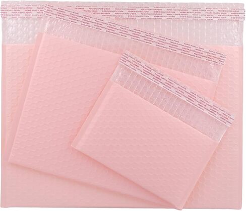 12x9" Side-Opening Light Pink Bubble Mailers (25-Pack) in Kuwait