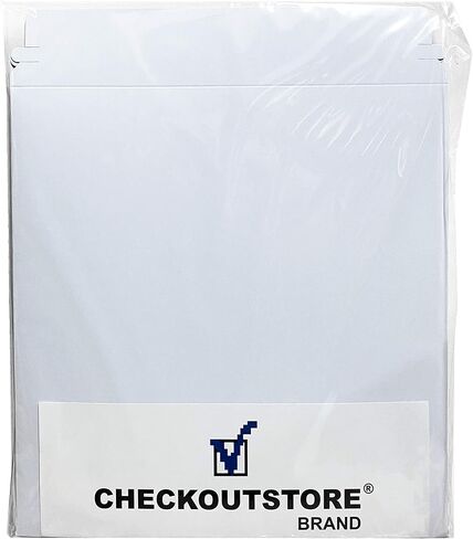 ورق مقوى أبيض مقاس 13.5 × 13.5 بوصة رسائل بريدية مسطحة ذاتية الغلق مع غطاء لأغطية ألبوم تسجيل الفينيل LP مقاس 12 بوصة (عبوة من 10 قطع) in Kuwait