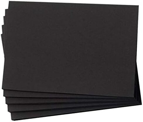 Hamilco Black Colored Cardstock Thick paper - Blank Note Greeting Invitations & Index Cards - 5 x 7" Heavy Weight 80 lb Scrapbook Chalkboard Card Stock - 50 Pack in Kuwait
