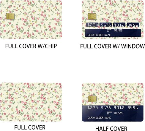 ملصقات بطاقة الائتمان Flower Vine للنقل، المفتاح، الخصم، الائتمان، غطاء البطاقة بدون فقاعات، نحيف، مقاوم للماء، جلد بنك فينيل قابل للإزالة ومضاد للتجاعيد in Saudi Arabia