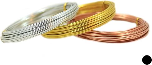 Aluminum Wire 1.2MM (17 Gauge) 3 Colors Gold, Copper, Silver for Jewelry and Sculpture Making (32.8ft Each) by CRAFT WIRE in Saudi Arabia