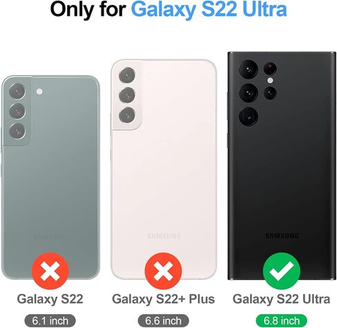 Antsturdy لهاتف Samsung Galaxy S22 Ultra 5G حافظة محفظة RFID [جيب سحاب] غطاء حماية قابل للطي من جلد البولي يوريثان مع حزام معصم حامل بطاقة الائتمان وظيفة مسند للرجال والنساء، أحمر خمري in Kuwait